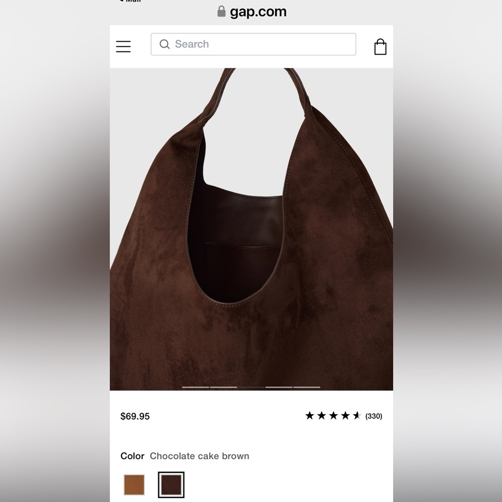 Selling my New  vegan chocolate brown suede bag